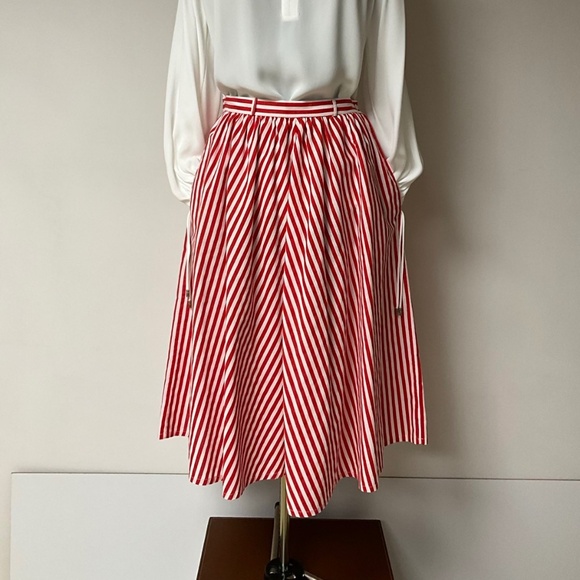 1980’s vintage striped skirt with pockets 100% cotton brand new size 2/4 - Picture 1 of 7